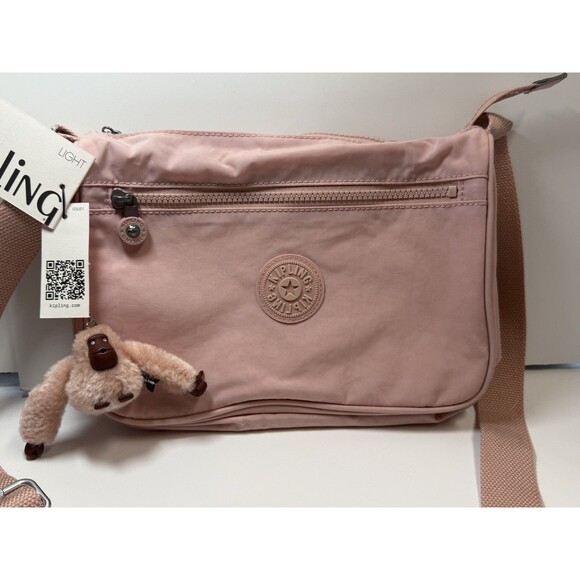 Kipling Callie Crossbody Bag W/Leslie Monkey Keychain In Illuminating Pink New - Picture 2 of 6